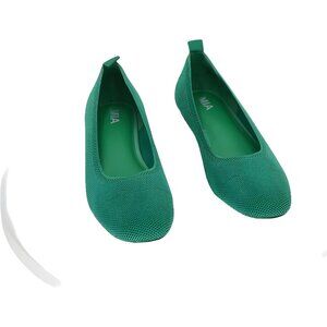 MIA Rasia Knit Ballet Flats Green Women’s Slip-On Comfort Shoes US 11M